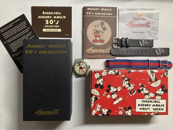 インガソール Ingersoll Disney 30'sコレクション 25833 ミッキーマウス 手巻き 機械式ウォッチ 未使用保管品(NOS)