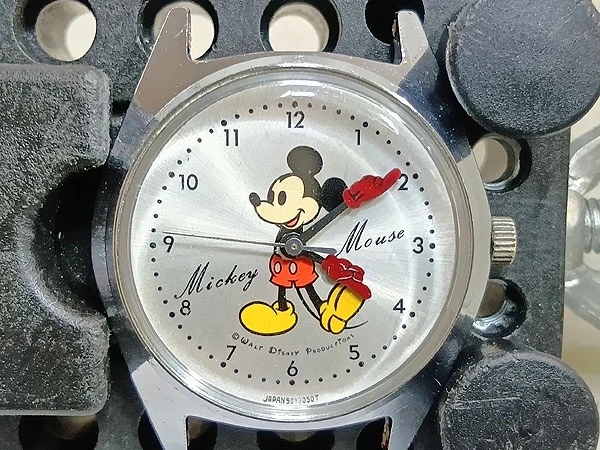ディズニー ミッキーマウス 手巻き式 腕時計