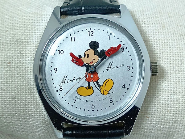 ディズニー ミッキーマウス 手巻き式腕時計