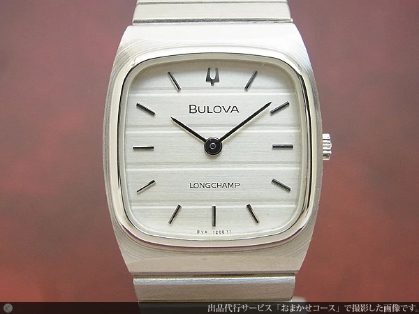 ブローバ BULOVA ロンシャン LONGCHAMP TVスクリーン型ケースのボーイズorレディースサイズモデル 2針 Cal.1200.10 17石 手巻き