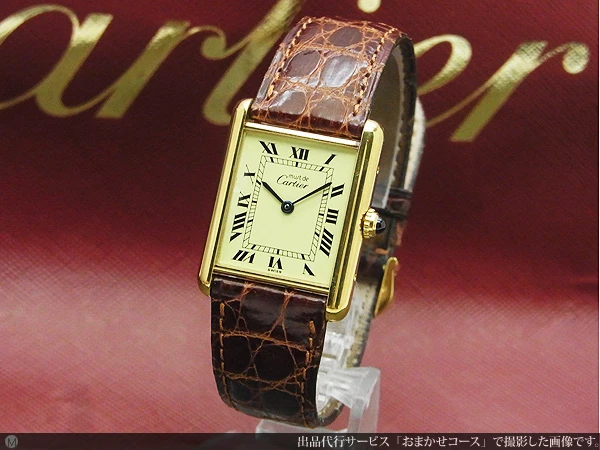 カルティエ ヴェルメイル タンク シルバー925 20MGPケース クォーツ CARTIER 内箱・外箱・ギャンティ冊子付属 must de Cartier