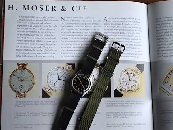 H.モーザー (H.Moser & Cie) WW2 ミリタリー ブラックミラーダイヤル good condition レア 美品