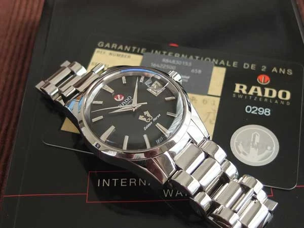 ラドー RADO ゴールデンホース 復刻版 黒文字盤 オートマチック 美品 保証書付属　