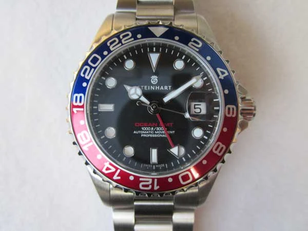 スタインハート GMT オーシャンワン 自動巻き オートマチック 103-0848 STEINHART GMT-OCEAN ONE 39 BLUE-RED ギャランティー付属