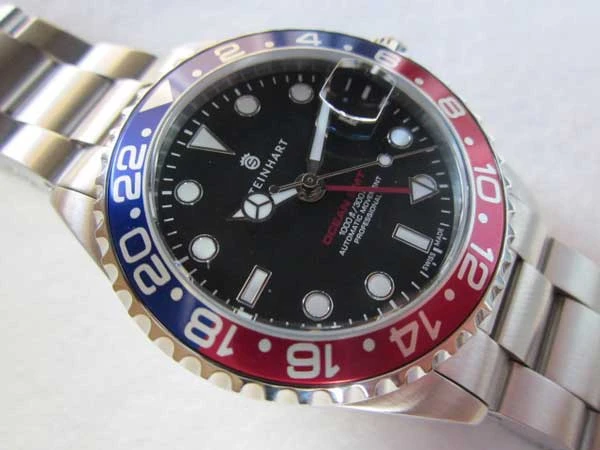 スタインハート GMT オーシャンワン 自動巻き オートマチック 103-0848 STEINHART GMT-OCEAN ONE 39 BLUE-RED ギャランティー付属