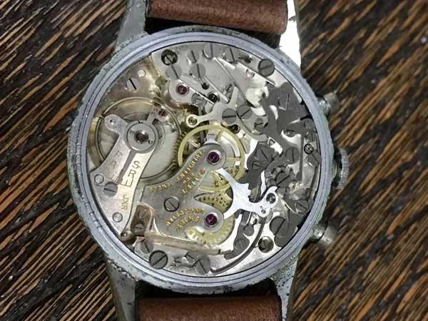 ギャレット Gallet 手巻き 縦目2ダイアルクロノグラフ バルジュー92搭載 1940年代 ビンテージ