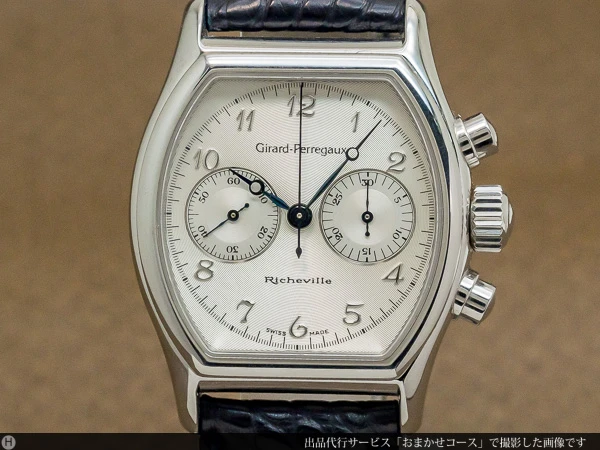 ジラール・ペルゴ Girard-Perregaux リシュビル トノー Ref.2710 クロノグラフ シルバーギョウシェダイヤル