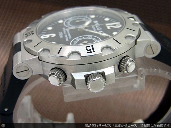 ブルガリ ディアゴノ スクーバクロノグラフ SCB38S ラバーベルト オートマチック スポーツモデル BOX付属 BVLGARI Diagono Scuba Chronograph [代行おまかせコース]