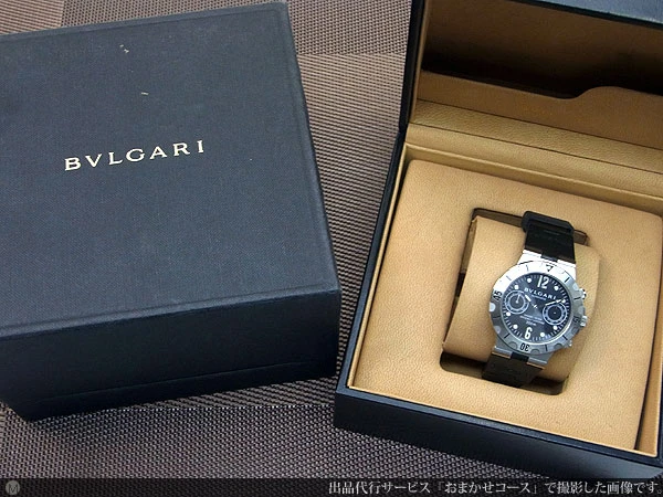 ブルガリ ディアゴノ スクーバクロノグラフ SCB38S ラバーベルト オートマチック スポーツモデル BOX付属 BVLGARI Diagono Scuba Chronograph [代行おまかせコース]