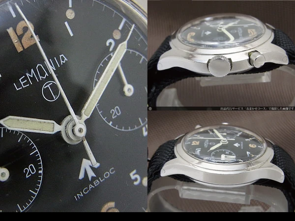 レマニア ワンプッシュ クロノグラフ 英国空軍 6BB/924-3306 Cal.2220 ブラックダイヤル SS 手巻き LEMANIA Chronograph [代行おまかせコース]