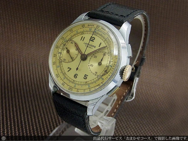 レオニダス 2reg.クロノグラフ ランデロン48 メッキ/SS 手巻き LEONIDAS Chronograph [代行おまかせコース]