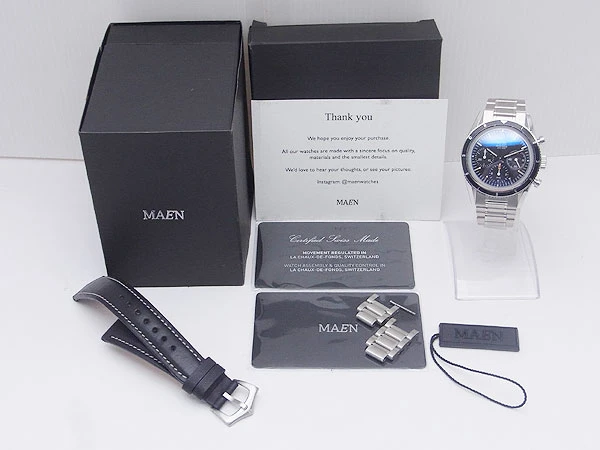 MAEN / ミーン スカイマスター38  SS シースルーバック ブレス仕様 オートマチック MAEN SKYMASTER Chronograph [代行おまかせコース]