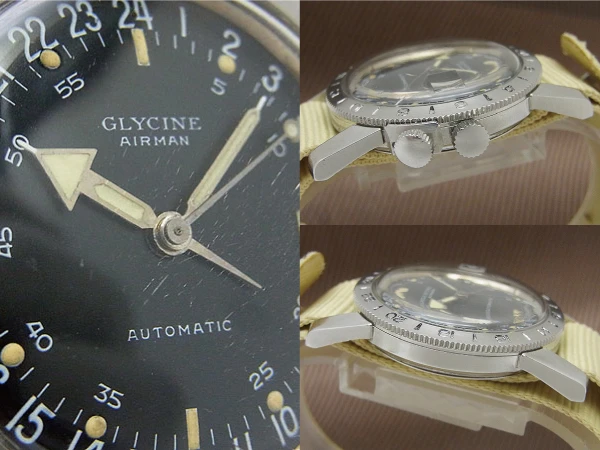 グリシン エアマン PAT.314050 Cal.1700/01 SS 24時間表示ダイヤル オートマチック GLYCINE AIRMAN [代行おまかせコース]