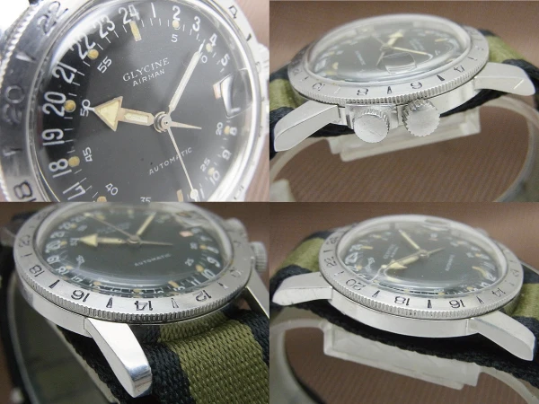 グリシン エアマン 赤デイト PAT.314050 Cal.1700/01 SS 24時間表示ダイヤル オートマチック GLYCINE AIRMAN [代行おまかせコース]