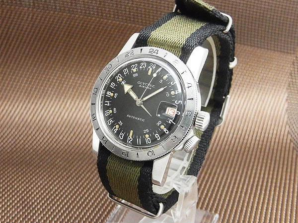 グリシン エアマン 赤デイト PAT.314050 Cal.1700/01 SS 24時間表示ダイヤル オートマチック GLYCINE AIRMAN [代行おまかせコース]