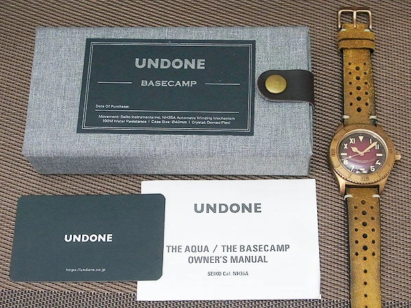 アンダーン ベースキャンプ カリ ウメ ブロンズケース シースルーバック オートマチック UNDONE BASECAMP CALI UME BRONZE [代行おまかせコース]