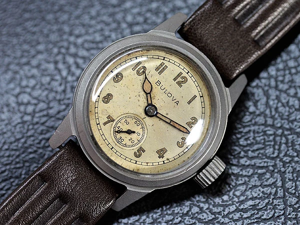 BULOVA ブローバ 1950's TYPE U.S. 1917-H Cal.10BM搭載 アイボリー スモール