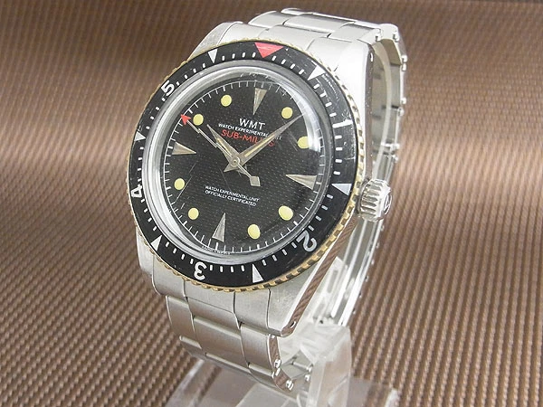 WMT SUB-MILIUS / サブミリウス ブラックダイヤル イナズマ針 SS ビンテージ加工 オートマチック WATCH EXPERIMENTAL UNIT SEA DIVER [代行おまかせコース]