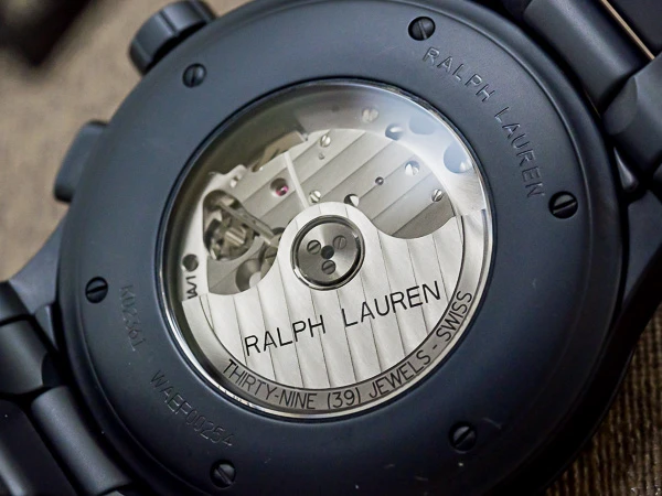 ラルフローレン  RALPH LAUREN オートモーティブ 45MM クロノグラフ ブラックセラミックケース 精悍なメンズモデル 美品