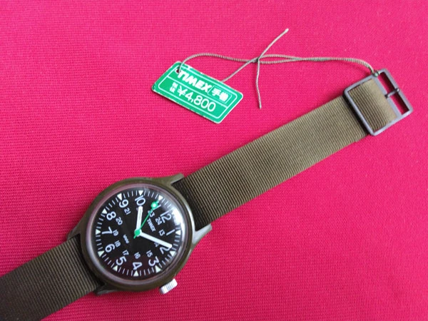 タイメックス キャンパー 手巻き 希少タグ付き 美品 ミリタリーウオッチ TIMEX CAMPER