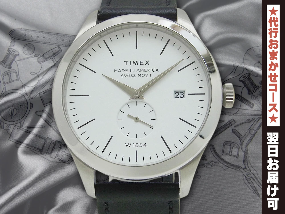 タイメックス 41mm アメリカンドキュメント レザーストラップ TW2R82700 SS クオーツ 専用木箱付属 Timex 41 mm American Documents Leather Strap White One Size [代行おまかせコース]