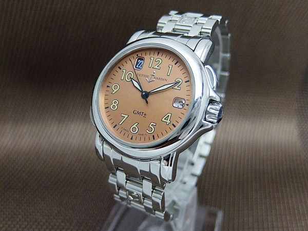 ユリス・ナルダン サンマルコ GMT± Ref.203-22 Cal.2892A2 SS カッパー文字盤 サンマルコライオン紋章 オートマチック 2020年OH済 時計店修理明細付属 ULYSSE NARDIN SAN MARCO [代行おまかせコース]