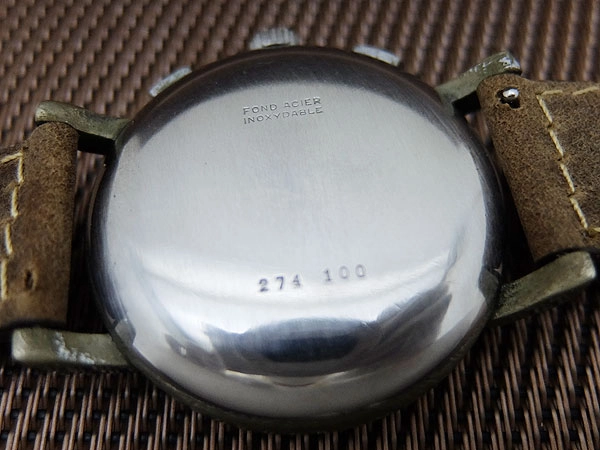 AGIR WATCH 2reg.クロノグラフ Cal.22 37mm メッキ/SS MULCO S.A.製 ヴィンテージ 手巻き [代行おまかせコース]