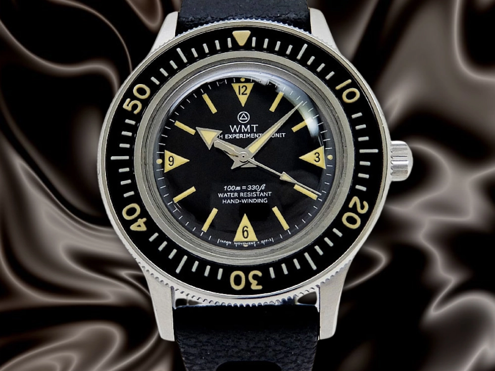 WMT シーウルフ SS ビンテージブラックダイヤル ラバーストラップ オートマチック BOX付属 WATCH EXPERIMENTAL UNIT SEAWOLF [代行おまかせコース]