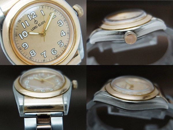 ロードエルジン バブルバックタイプ PGメッキ/SS ピンクゴールドダイヤル コンビブレス仕様 オートマチック LORD ELGIN [代行おまかせコース]