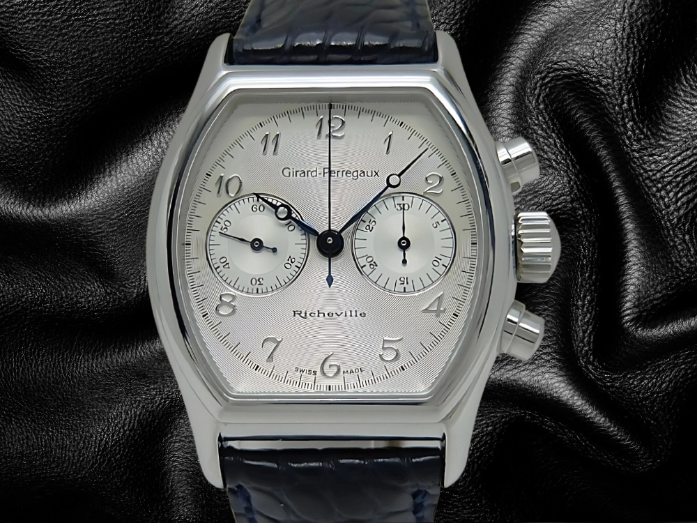 ジラールペルゴ リシュビル クロノグラフ Ref.2710 SS トノー シルバーダイヤル 手巻き GIRARD-PERREGAUX Richeville「代行おまかせコース」