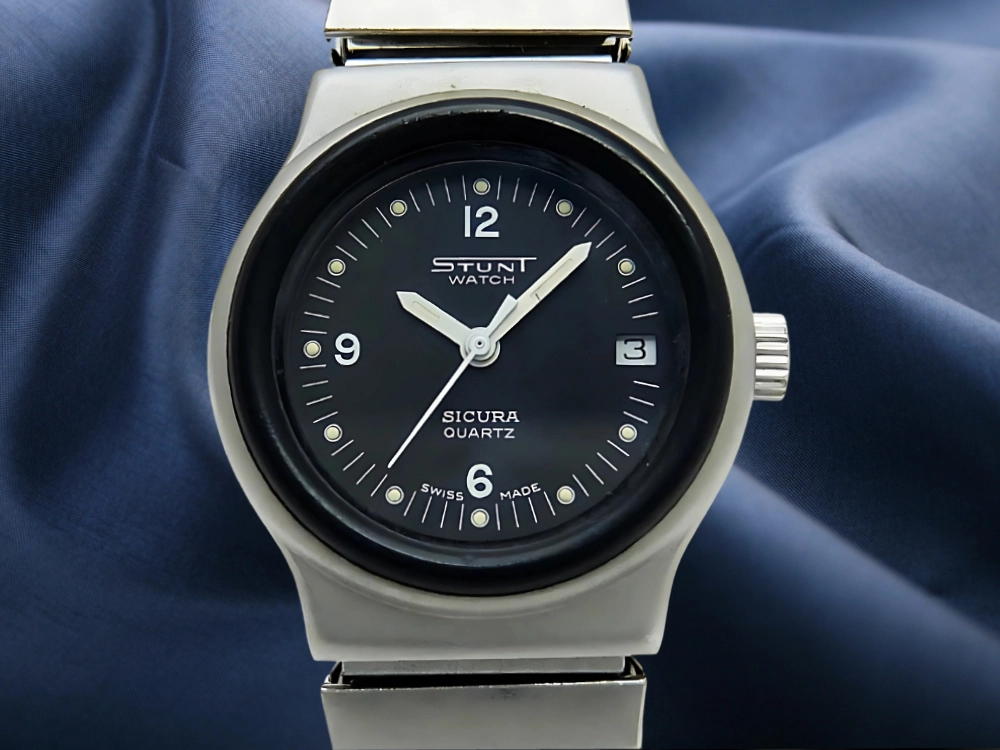 シクラ スタントウオッチ MODEL DEPOSE 8501 SS ブラックダイヤル エクステンションブレス クオーツ ボーイズサイズモデル SICURA STUNT WATCH [代行おまかせコース]