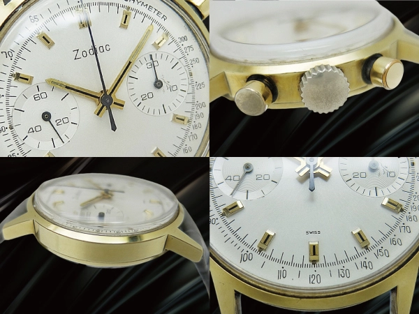 ゾディアック 2reg. クロノグラフ Ref.593.883 Cal.7734 16KGRP/SS シルバーダイヤル 手巻き Zodiac Vintage Chronograph [代行おまかせコース]