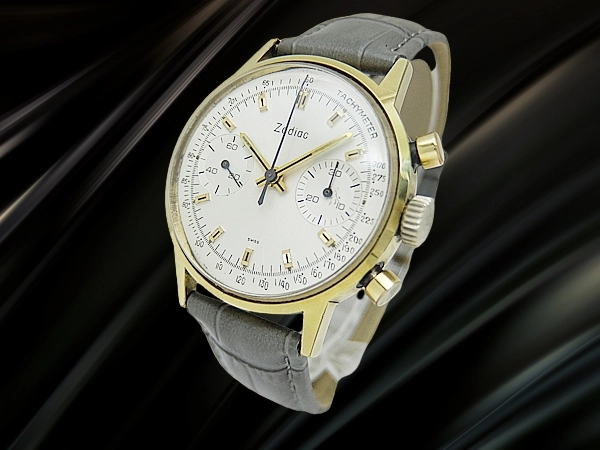 ゾディアック 2reg. クロノグラフ Ref.593.883 Cal.7734 16KGRP/SS シルバーダイヤル 手巻き Zodiac Vintage Chronograph [代行おまかせコース]