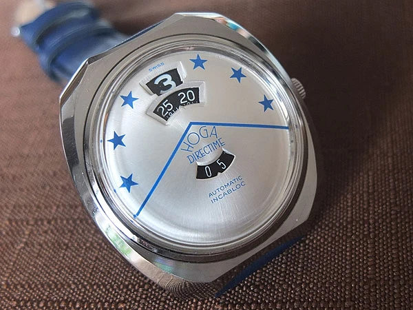 ホガ ジャンピングアワー HOGA JUMPING HOUR デジアナウォッチ オールステンレススチールケース 自動巻き 美品