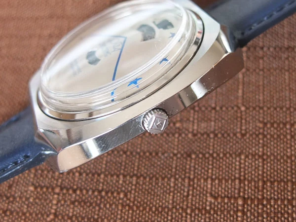 ホガ ジャンピングアワー HOGA JUMPING HOUR デジアナウォッチ オールステンレススチールケース 自動巻き 美品