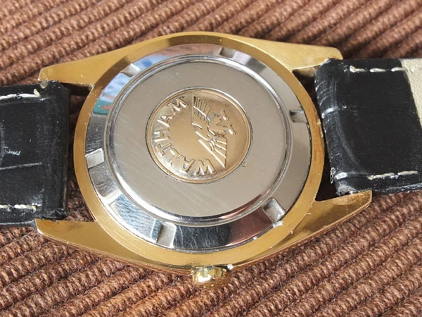 ウォルサム WALTHAM GOLDEN EAGLE ゴールデンイーグル 鷹メダリオン デイト 18KGP 30石 自動巻き オートマチック 美品
