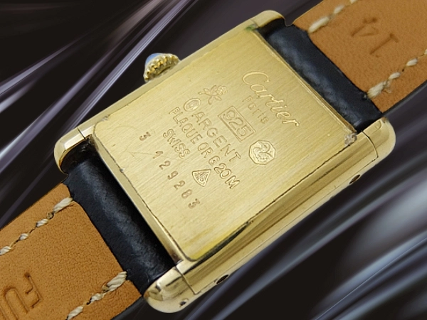 カルティエ マストタンク SM シルバー925 ヴェルメイユ レクタンギュラー アイボリーダイヤル Cartier must de TANK [代行おまかせコース]