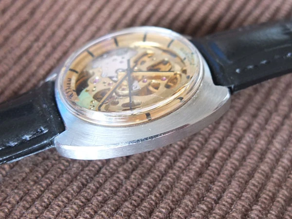 ウォルサム モナコ WALTHAM MONACO 両面スケルトン 17石 手巻 メンズ腕時計 ヴィンテージ 希少品