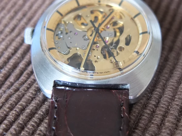 ウォルサム モナコ WALTHAM MONACO 両面スケルトン 17石 手巻 メンズ腕時計 ヴィンテージ 希少品