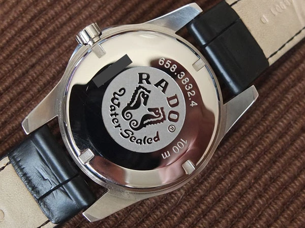 ラドー RADO ゴールデンホース Golden Horse 復刻版 黒文字盤 自動巻き オートマチック 革ベルト 美品