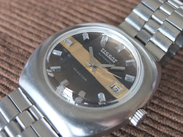 ティソ TISSOT シースター SEASTAR 自動巻 オートマチック 3面カットガラス ブレスモデル 希少