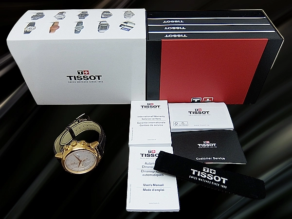 ティソ 3rg. クロノグラフ Ref.T085427A SS シースルー ホワイトダイヤル オートマチック BOX付属 TISSOT Carson Automatic Chronograph [代行おまかせコース]