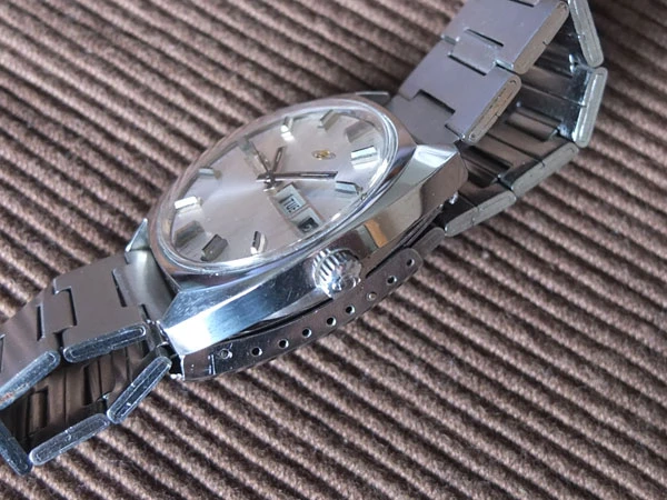 エニカ ENICAR 187-01-26 デイデイト シルバー文字盤 オートマチック 自動巻 メンズ エニカ製ブレス 希少 美品