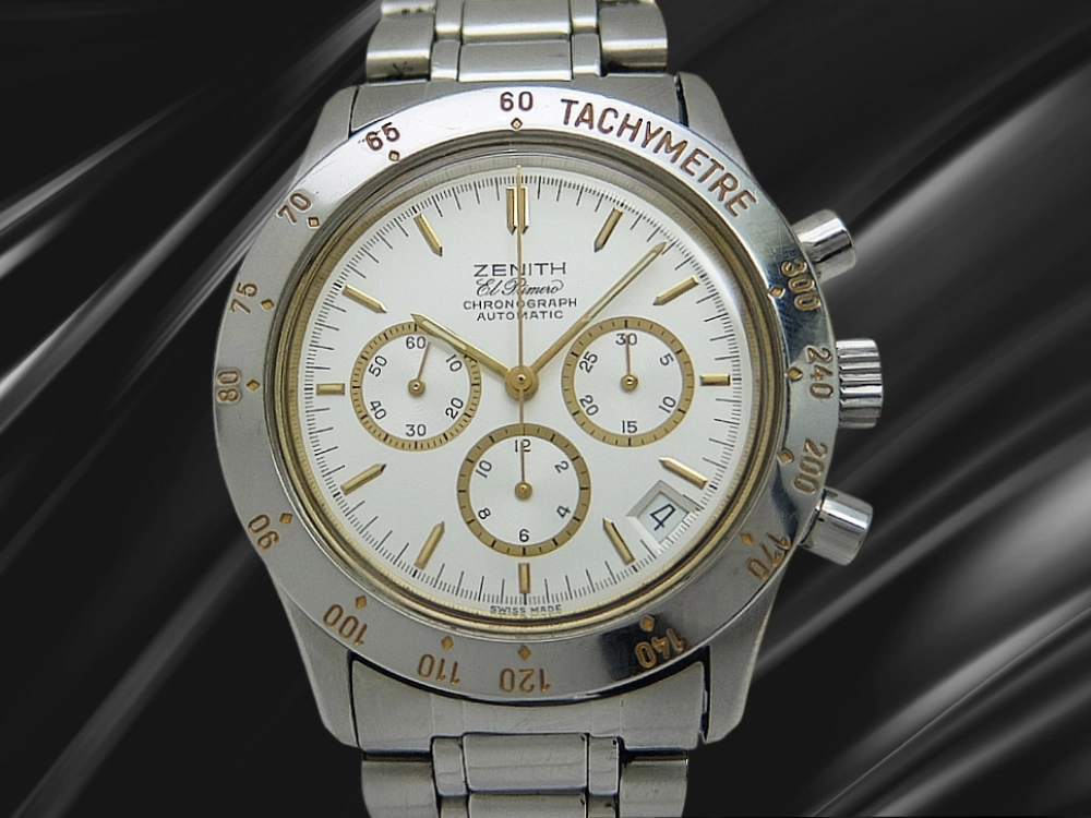 ゼニス エルプリメロ デルッカ クロノグラフ Ref.01.0300.400 SS シルバーダイヤル ブレス仕様 オートマチック BOX・保証書付属 ZENITH EL PRIMERO DE LUCA [代行おまかせコース]