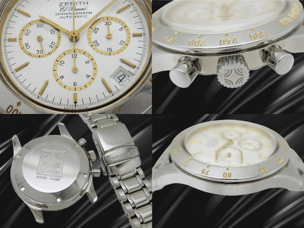 ゼニス エルプリメロ デルッカ クロノグラフ Ref.01.0300.400 SS シルバーダイヤル ブレス仕様 オートマチック BOX・保証書付属 ZENITH EL PRIMERO DE LUCA [代行おまかせコース]