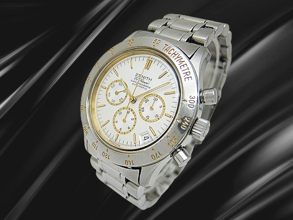 ゼニス エルプリメロ デルッカ クロノグラフ Ref.01.0300.400 SS シルバーダイヤル ブレス仕様 オートマチック BOX・保証書付属 ZENITH EL PRIMERO DE LUCA [代行おまかせコース]