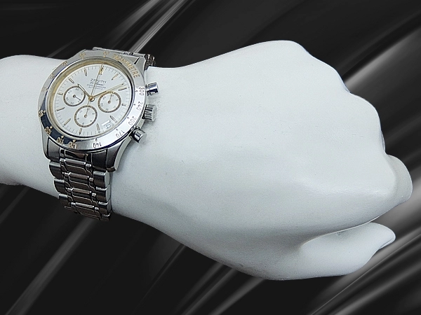 ゼニス エルプリメロ デルッカ クロノグラフ Ref.01.0300.400 SS シルバーダイヤル ブレス仕様 オートマチック BOX・保証書付属 ZENITH EL PRIMERO DE LUCA [代行おまかせコース]