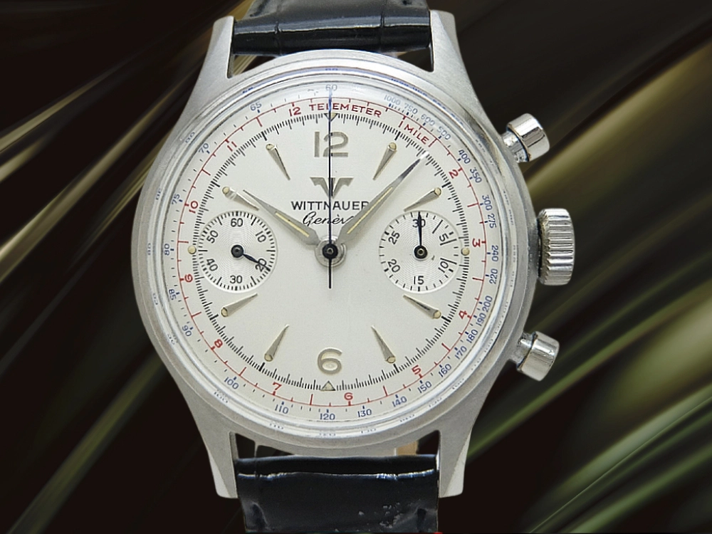 ウィットナー クロノグラフ Ref.3256 Cal.14Y SS シルバーダイヤル 手巻き WITTNAUER Chronograph [代行おまかせコース]
