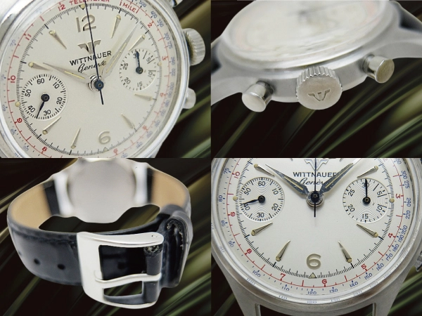 ウィットナー クロノグラフ Ref.3256 Cal.14Y SS シルバーダイヤル 手巻き WITTNAUER Chronograph [代行おまかせコース]