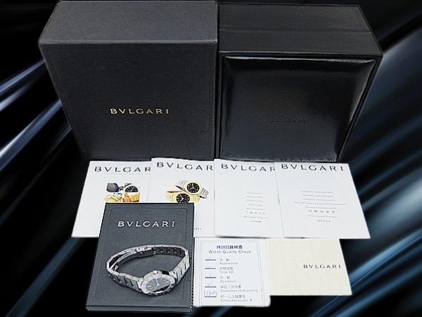 ブルガリ Ref.BB26SS SS ブラックダイヤル Dバックル仕様 クオーツ レディースモデル BOX・保証書付属 BVLGARI [代行おまかせコース]